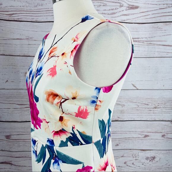 Land's End floral sheath dress knit with pockets - Picture 7 of 14